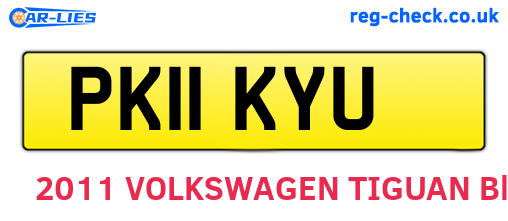 PK11KYU are the vehicle registration plates.