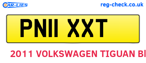 PN11XXT are the vehicle registration plates.