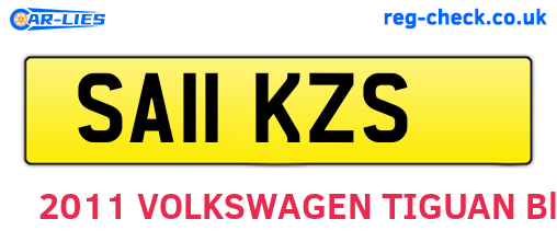 SA11KZS are the vehicle registration plates.