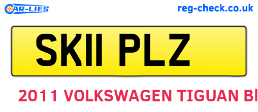 SK11PLZ are the vehicle registration plates.