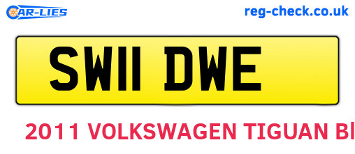 SW11DWE are the vehicle registration plates.