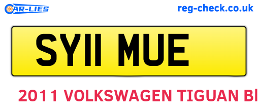 SY11MUE are the vehicle registration plates.
