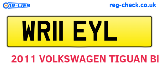 WR11EYL are the vehicle registration plates.