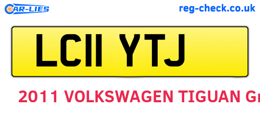 LC11YTJ are the vehicle registration plates.