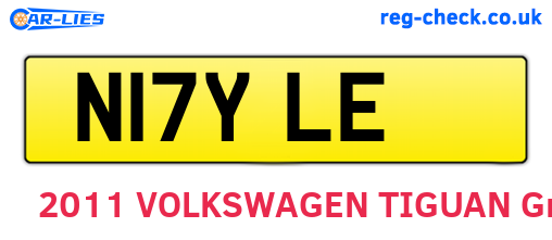 N17YLE are the vehicle registration plates.