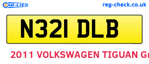 N321DLB are the vehicle registration plates.