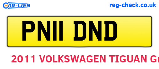 PN11DND are the vehicle registration plates.