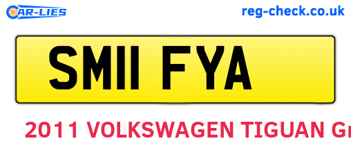 SM11FYA are the vehicle registration plates.