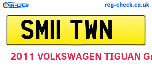 SM11TWN are the vehicle registration plates.