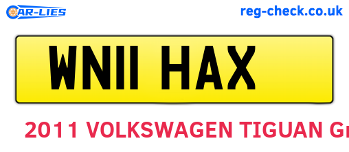 WN11HAX are the vehicle registration plates.