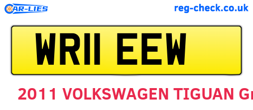 WR11EEW are the vehicle registration plates.