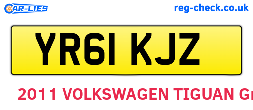 YR61KJZ are the vehicle registration plates.