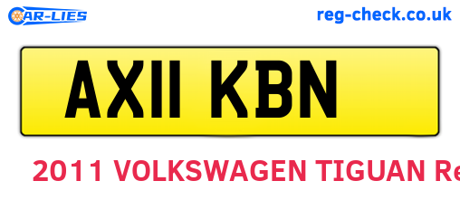 AX11KBN are the vehicle registration plates.