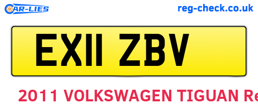 EX11ZBV are the vehicle registration plates.