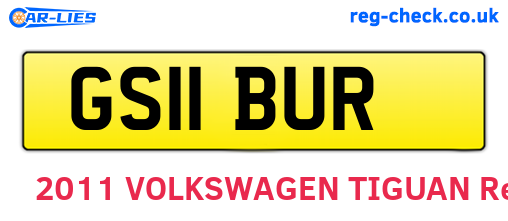GS11BUR are the vehicle registration plates.
