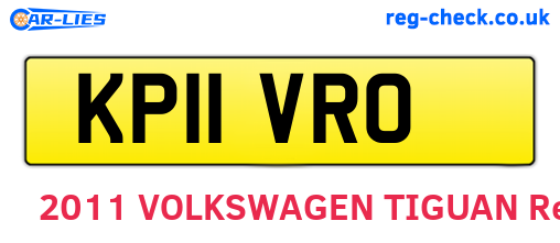 KP11VRO are the vehicle registration plates.