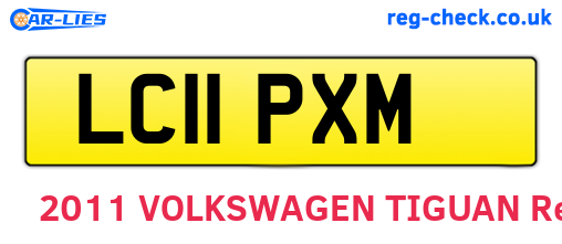 LC11PXM are the vehicle registration plates.