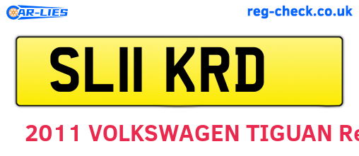 SL11KRD are the vehicle registration plates.
