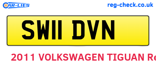 SW11DVN are the vehicle registration plates.