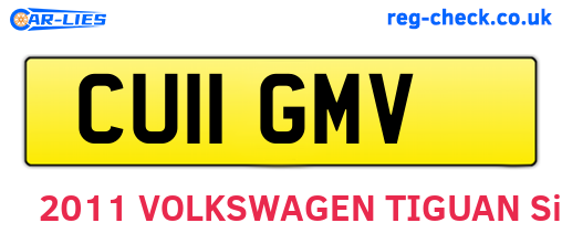CU11GMV are the vehicle registration plates.
