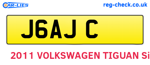 J6AJC are the vehicle registration plates.
