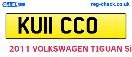 KU11CCO are the vehicle registration plates.