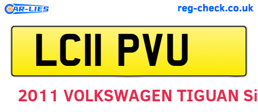 LC11PVU are the vehicle registration plates.