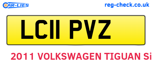 LC11PVZ are the vehicle registration plates.