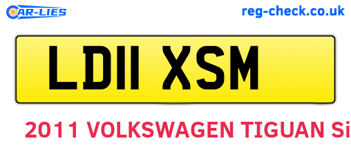 LD11XSM are the vehicle registration plates.