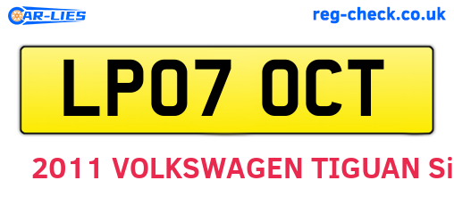 LP07OCT are the vehicle registration plates.