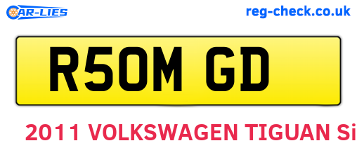 R50MGD are the vehicle registration plates.