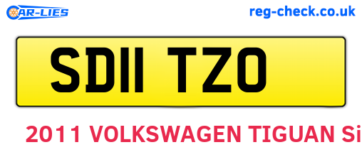 SD11TZO are the vehicle registration plates.