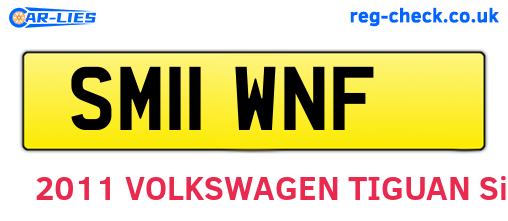SM11WNF are the vehicle registration plates.