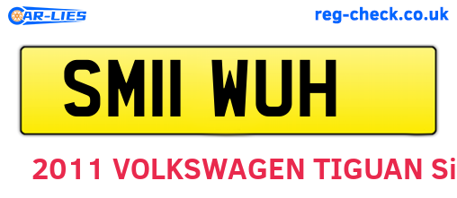 SM11WUH are the vehicle registration plates.