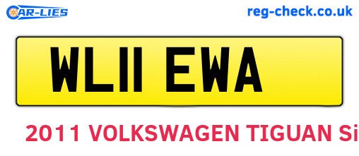 WL11EWA are the vehicle registration plates.