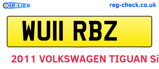WU11RBZ are the vehicle registration plates.