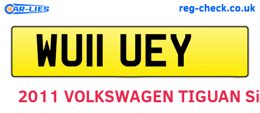 WU11UEY are the vehicle registration plates.