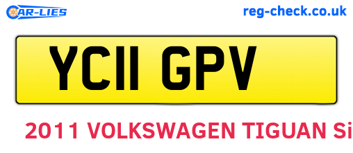 YC11GPV are the vehicle registration plates.