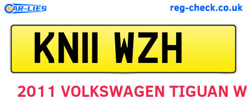 KN11WZH are the vehicle registration plates.