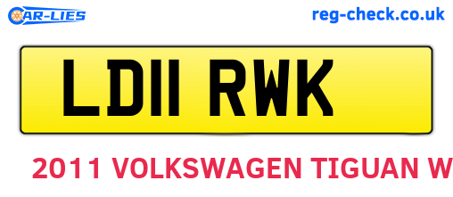 LD11RWK are the vehicle registration plates.