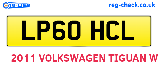 LP60HCL are the vehicle registration plates.