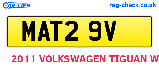 MAT29V are the vehicle registration plates.