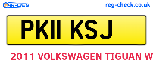 PK11KSJ are the vehicle registration plates.