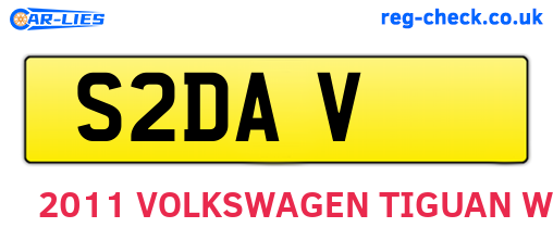 S2DAV are the vehicle registration plates.