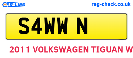 S4WWN are the vehicle registration plates.