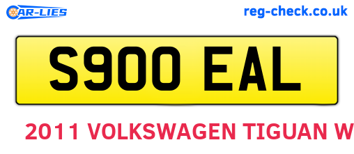 S900EAL are the vehicle registration plates.