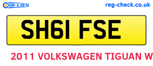 SH61FSE are the vehicle registration plates.