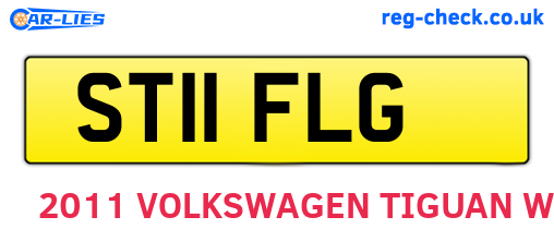 ST11FLG are the vehicle registration plates.