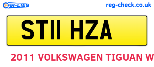 ST11HZA are the vehicle registration plates.