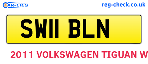 SW11BLN are the vehicle registration plates.